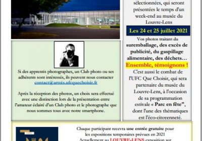 70 ans de l&rsquo;UFC Que-Choisir : opération photos en partenariat avec le LOUVRE-LENS