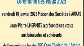 Cérémonie des voeux 2025 de l’UFC-Que Choisir de l’Artois